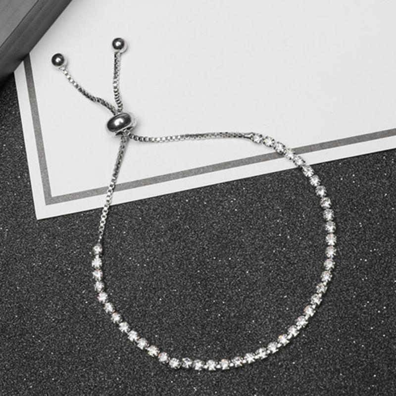 Classic Tennis Bracelet Jewelry Gift for Women | Adjustable Slider Bracelet