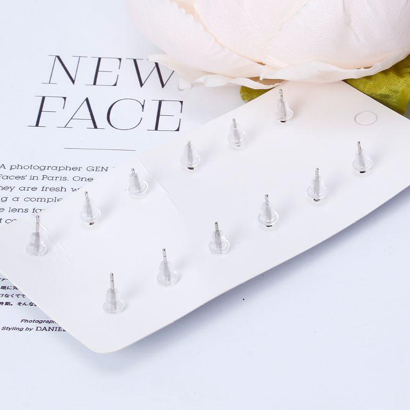 6 Pairs Mixed Created Opal Rhinestone Stud Earrings Set Women Fashion Jewelry