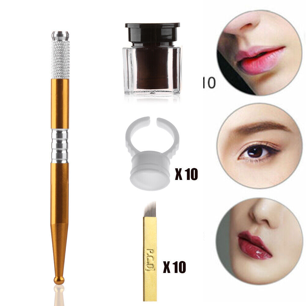 Practice Permanent  Microblading  Eyebrow Needle Eyebrow Tattoo Pen Eyebrow Kit