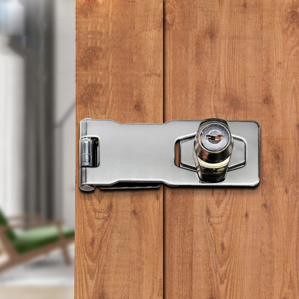 Punch-Free Stainless Steel Drawer Lock with Key Door Bolt Locks (2.5 Inch)