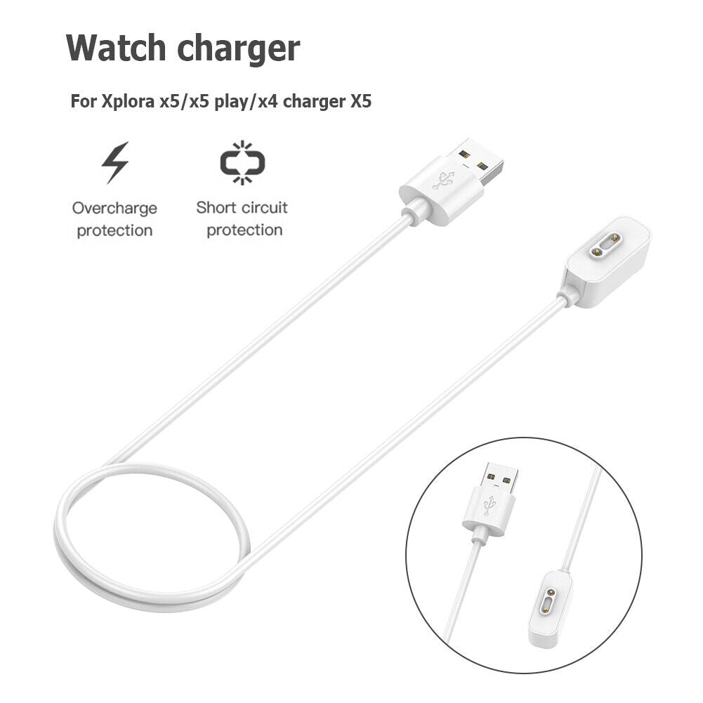 Charging Cable for Xplora X5/X5 Play/X4 Children Watch Charger Cord (White)