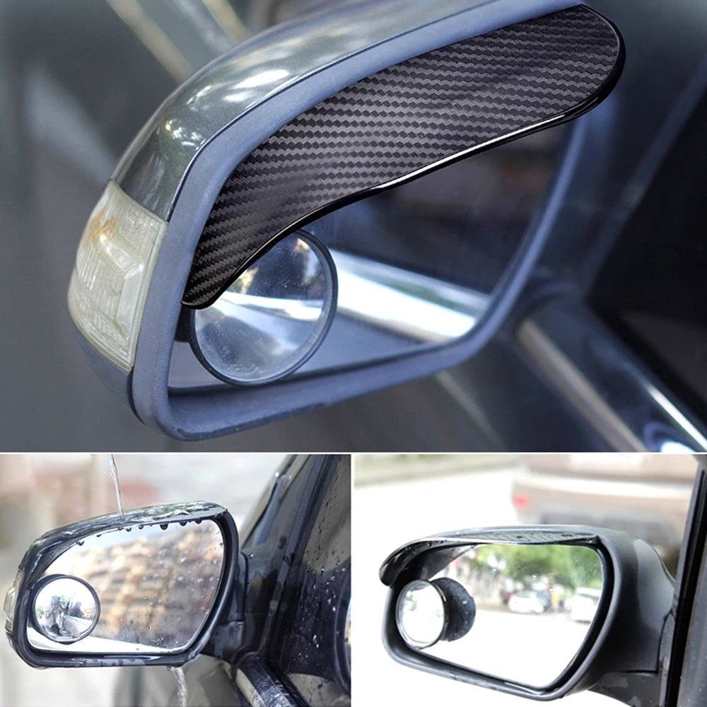 Carbon Fiber Rearview Mirror Rain Eyebrow Rear View Mirror Weather Visor