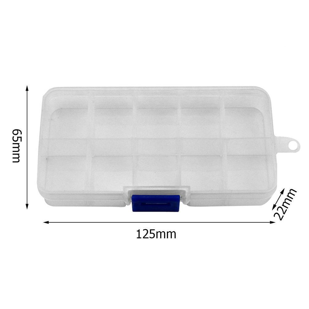 10 Slots Portabel Plastic Fishing Lure Hook Tackle Box Tool Storage Case