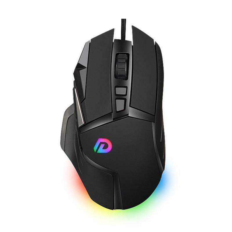 USB Computer Mouse Wired Light Up Mouse for Laptop RGB Colorful Breathing Light