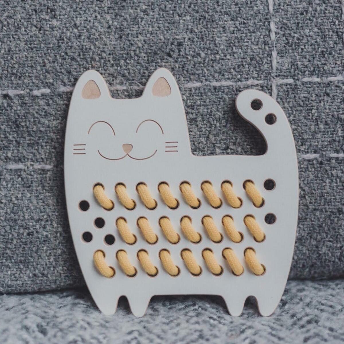 Wooden Threading Board Exercise Wooden  Wooden Sewing  for Preschool