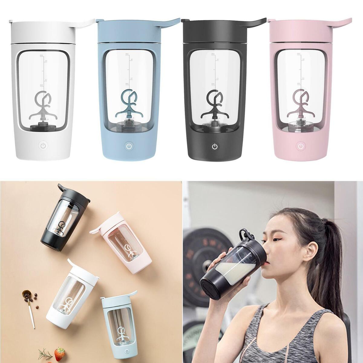 4pcs  Electric Protein Shaker Bottle Shaker Cups Mixer Cups 650ml