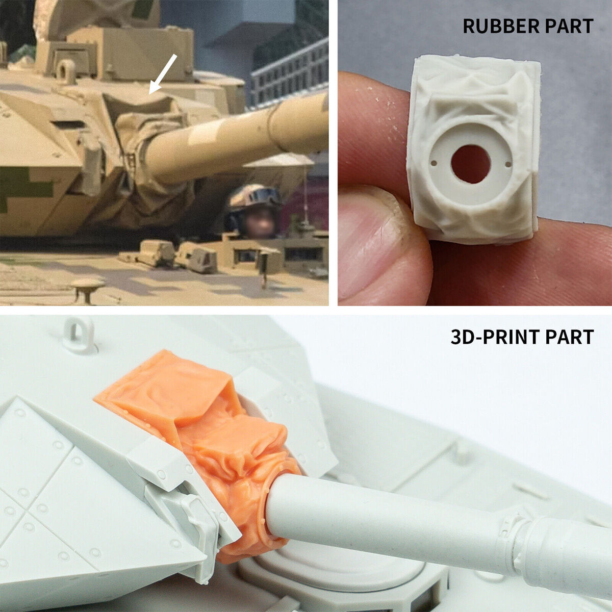 For 1/35 Scale ZTQ15 Tank Mantlet Tarpaulin LIANG-0440 Rain Canvas Cover DIY A2U