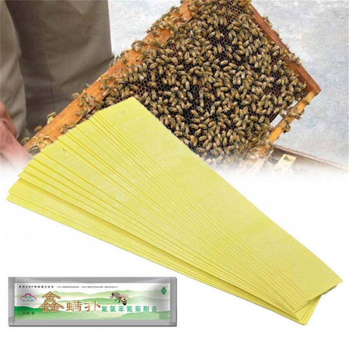 20X Varroa Strip Bee Mite Pro Acaricide Killing Beekeeping Pest Control Medicine