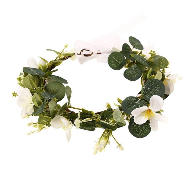 Bride Flower Headband Floral Garland Headpiece Flower Crown Hair Wreath