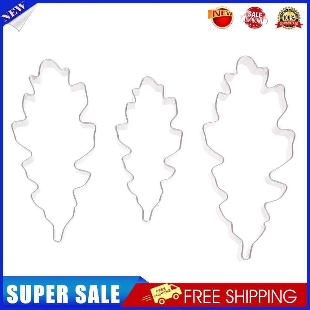3pcs Stainless Steel Petals Shape Fondant Cake Mold Cookie Cutter Tools