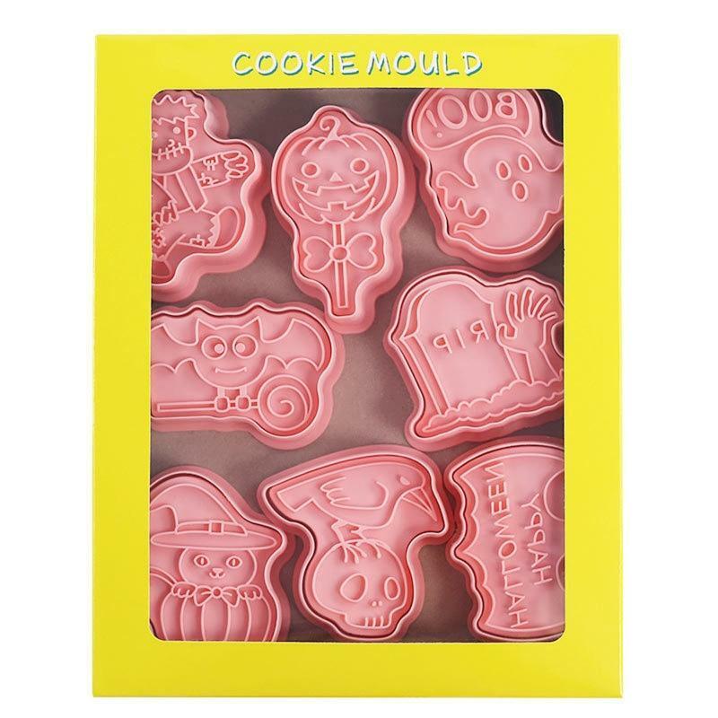 Halloween Cookie Cutters Plastic Material Cutter Halloween Series Biscuit Moulds