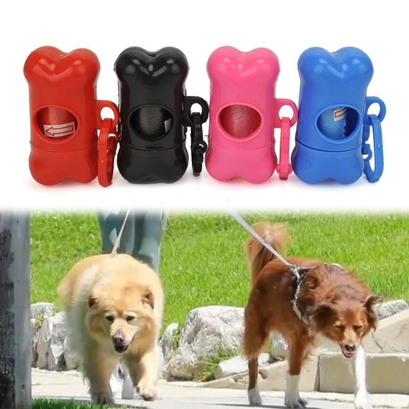 Bone Shape Garbage Clean Pet Waste Poo Bag Convenient Dog Portable 1Pc Fashion