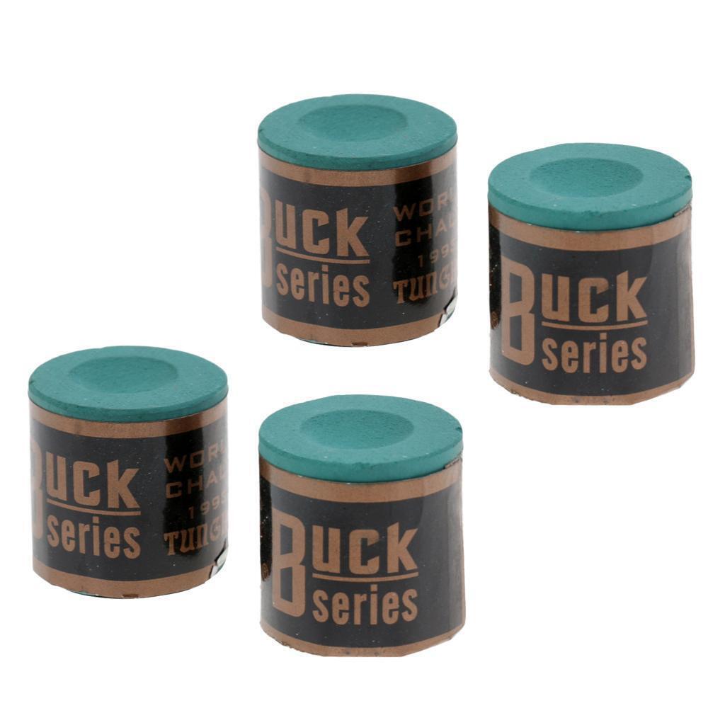 Snooker Pool Cue Tip Chalk Billiard Accessories   Include 4 Pieces Green
