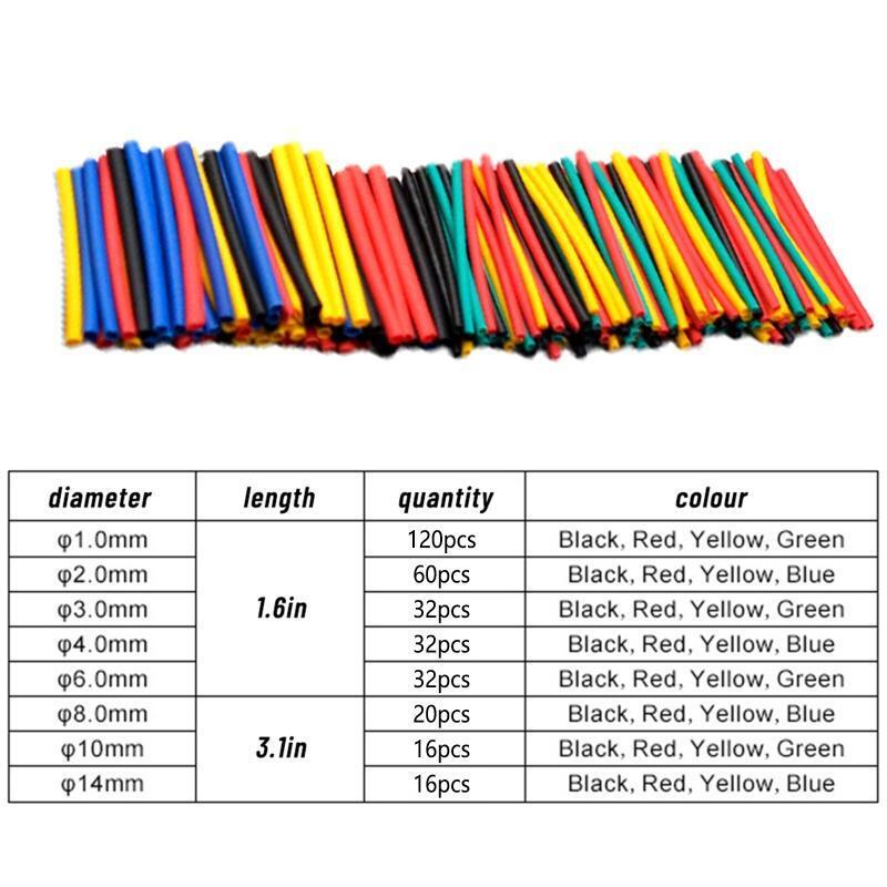 328 Pcs Heat-Shrink Tube Wire Wrap Cable Sleeve Assortment Kit Insulation Tube