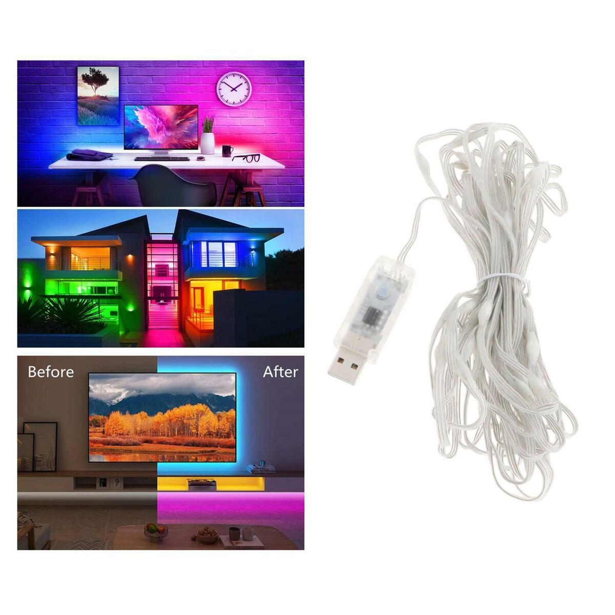 USB LED Strip Lamp 5M 5V 5W   Motion Sensor for Music TV