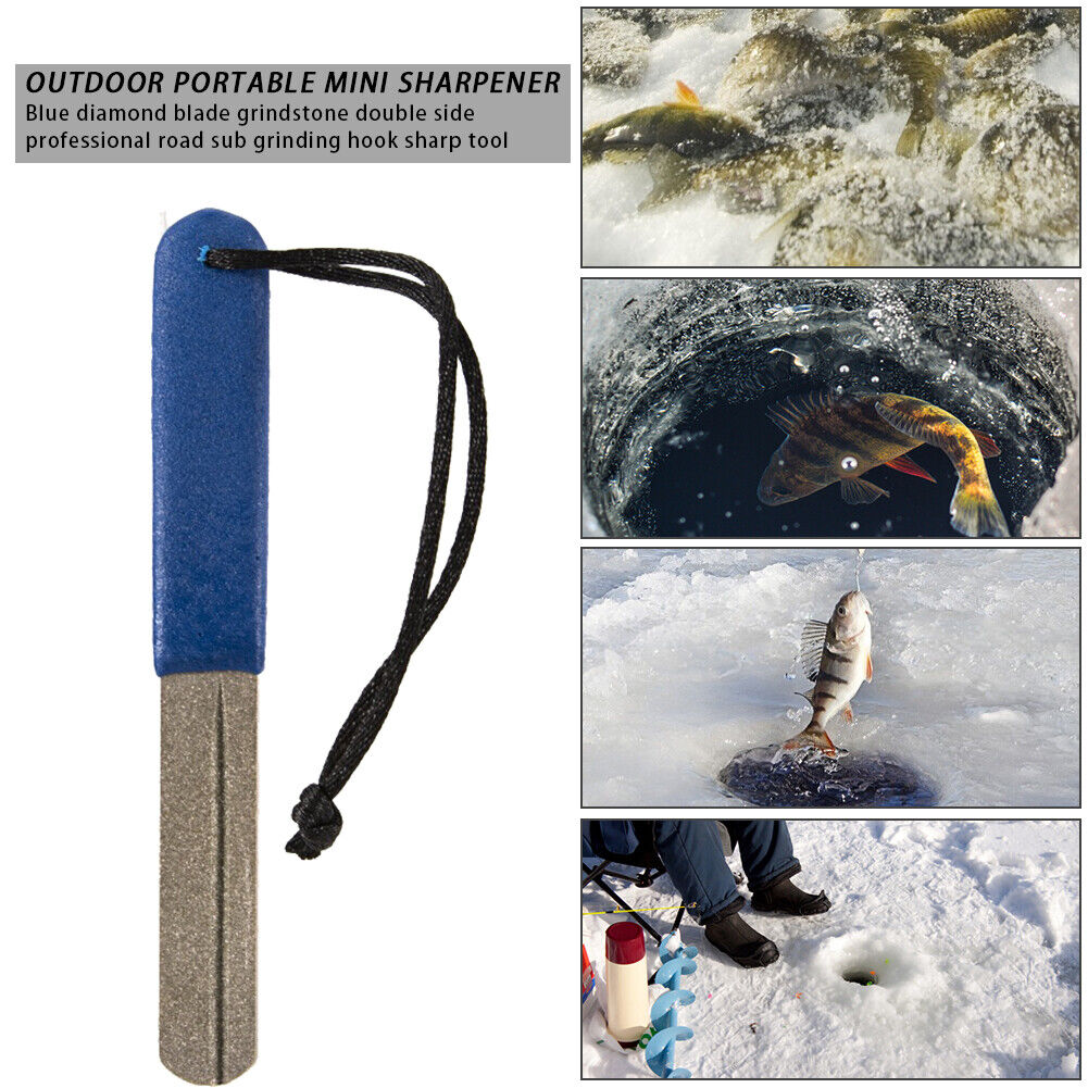 Double Groove Fishing Hook Sharpener Outdoor Diamond Fishhook Grindstone