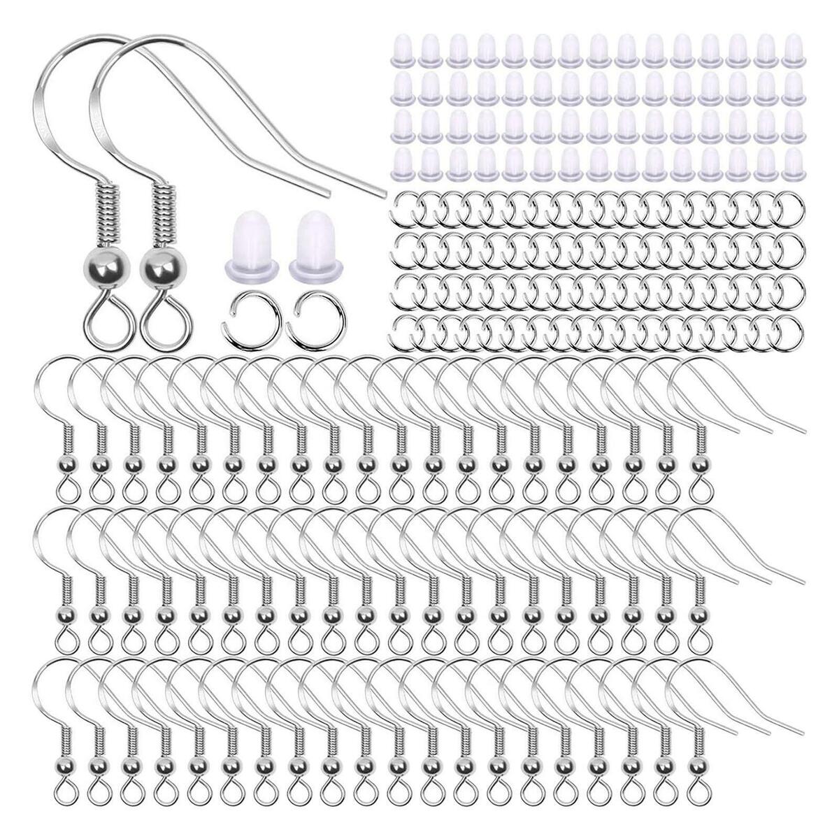 Earrings Hooks Set Jump Rings 150Pieces  Earring Backs Handmade