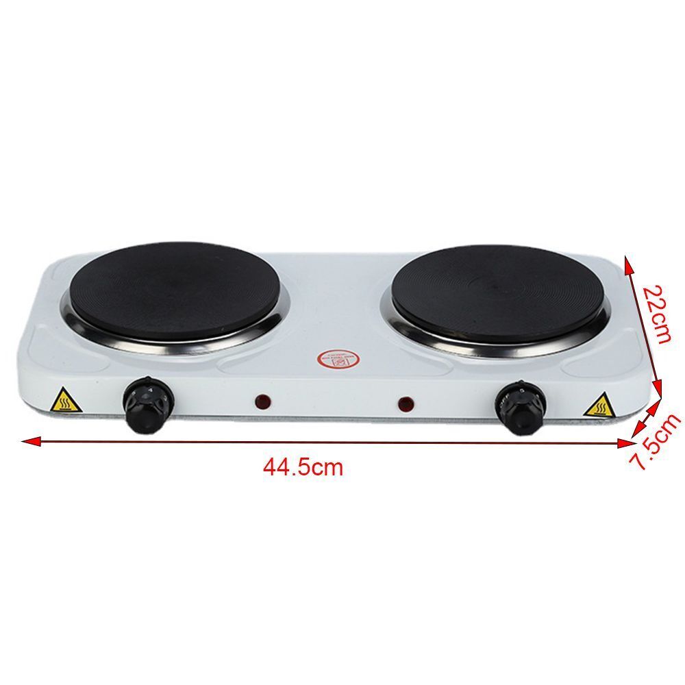 Adjustable Travel Hotplate Double Burner Frying Pan Electric Hot Plate Stove