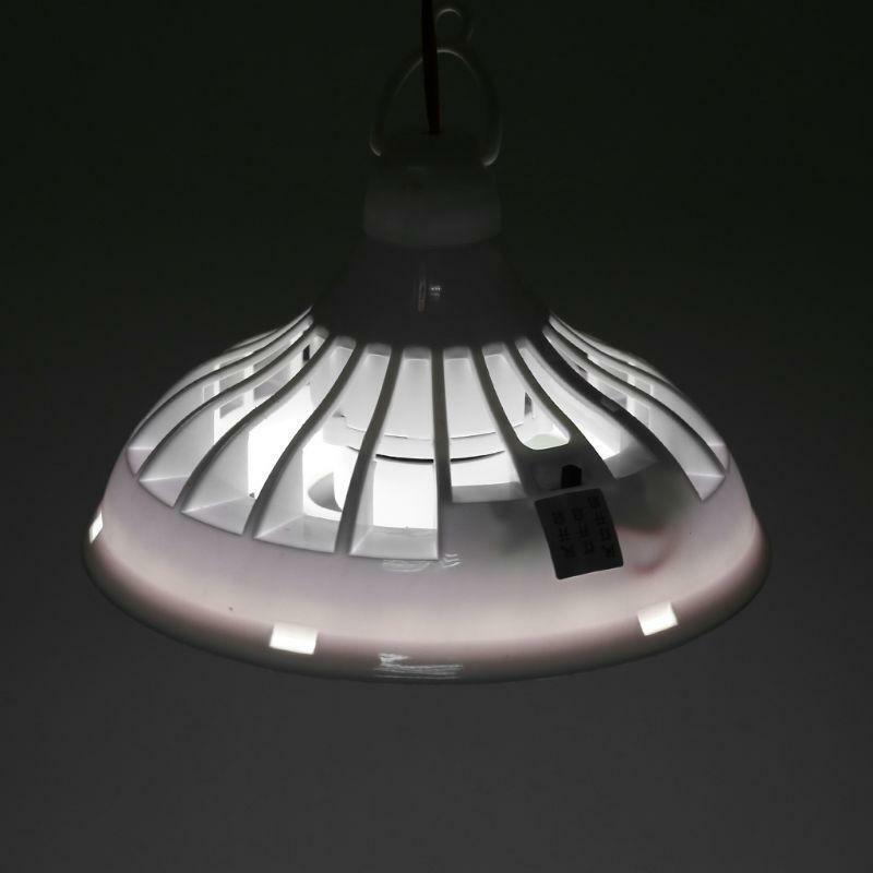 12V Ceiling Fan with LED Lamp Hanging Camping Tent Fan for Outdoor Hiking Home