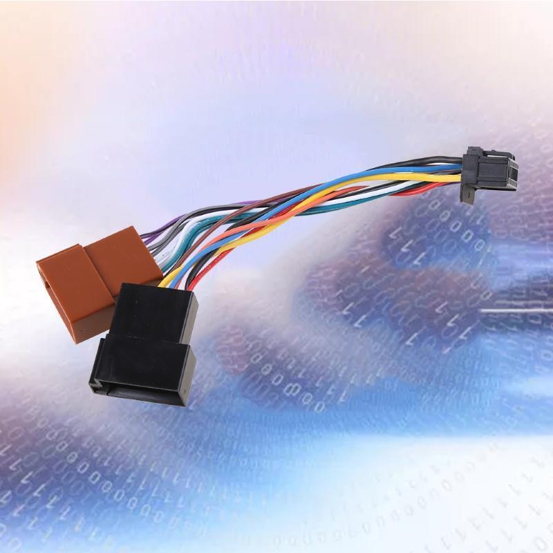 16Pin Audio Car Stereo Wiring Harness Plastic ISO Adapter Fit for Most Cars