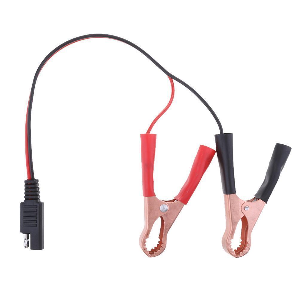 Premium 18AWG SAE to Alligator Clips Extension Cable Battery Jumper Booster