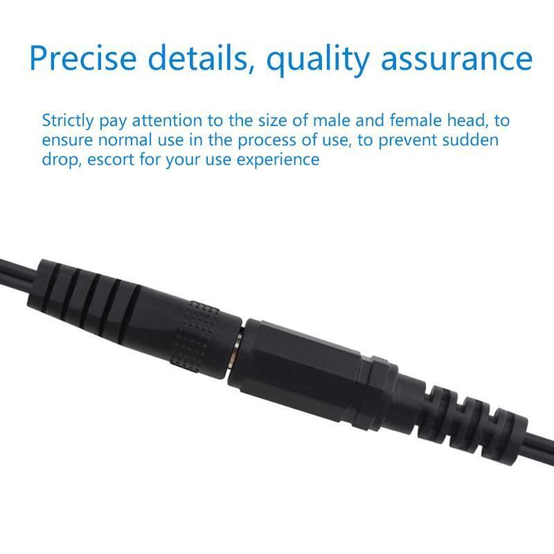 Black Safe  DC 5.5X2.1 Male to Female Extension Cord  for  Notebook Computer