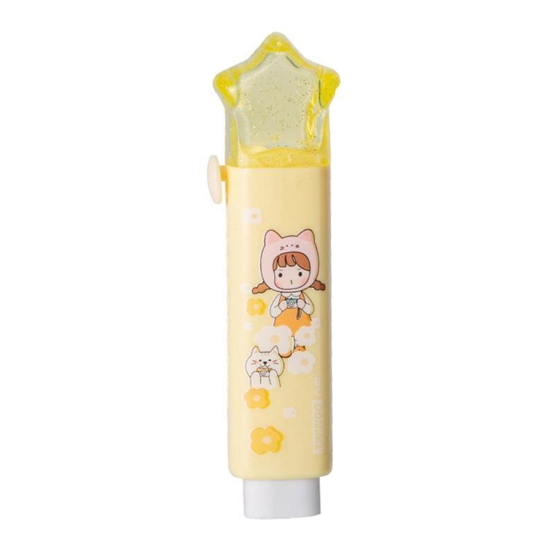 Retractable Pencil Eraser Sliding with Sleeve for Home Office School Stationary