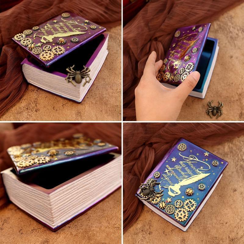 Silicone Jewelry Box Molds with Lid Book-shape Silicone Mold for DIY Jewelry Box