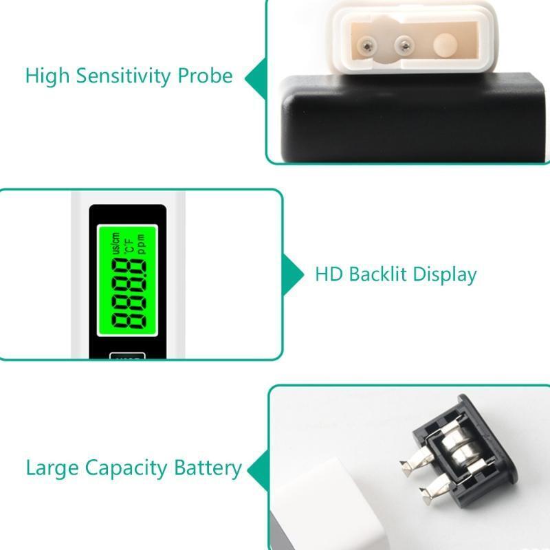 3 in 1 LCD Digital TDS EC PPM Meter Water Quality Purity Tester Drinking Monitor