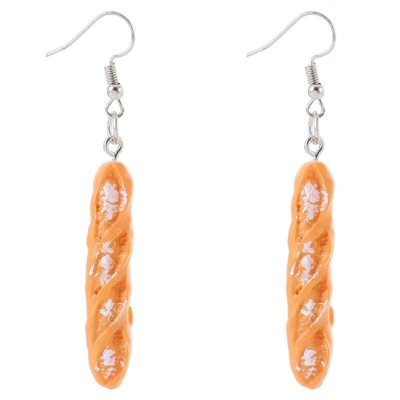 12 Pairs Simulation Food French Bread Toast Dangle Drop Earrings Kit  Jewelry