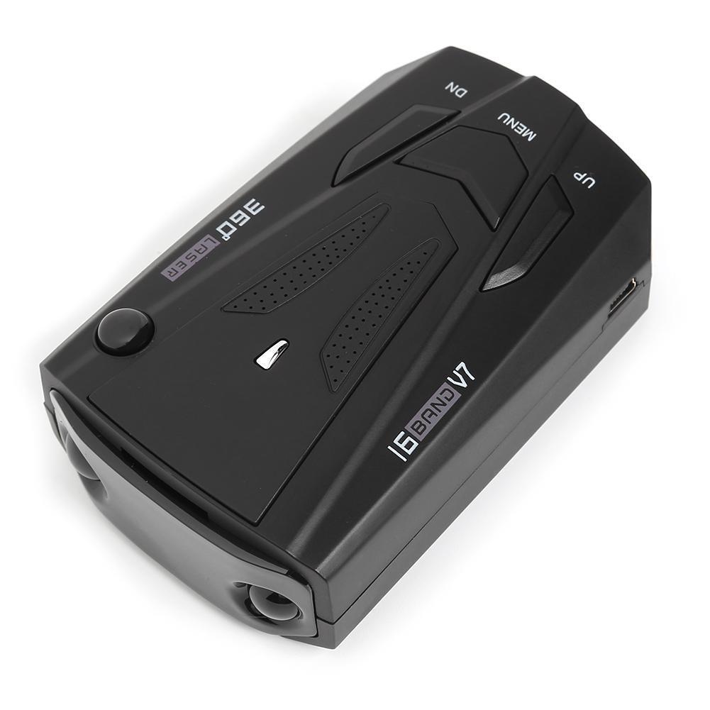 V7 Car Radar Detector English Russian Speed Voice Alert Warning (Black)