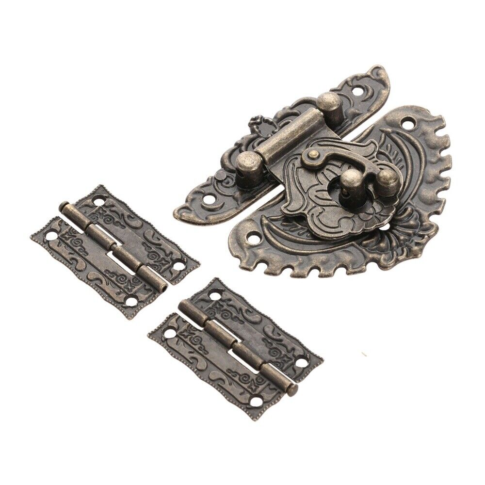 European Amboss Jewelry Box Latch Clasps Trinket With 2pcs Chest Suitcase Hinges