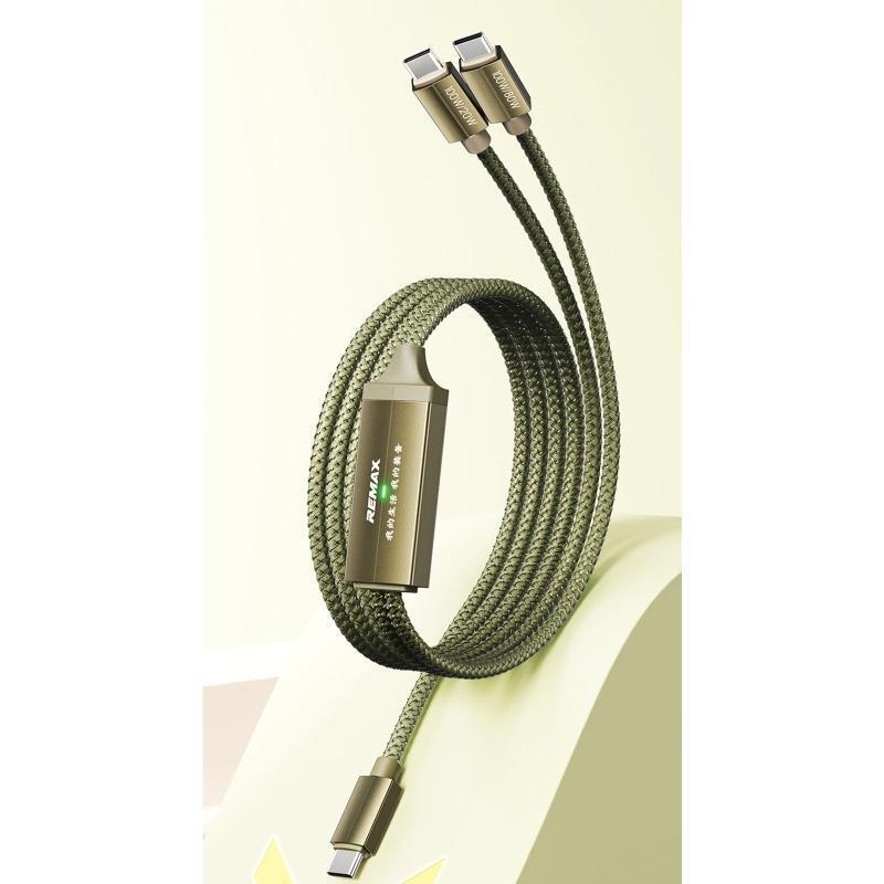 USB C to Multi 2 in 1 USB Long Charger Cable 480Mbps w/Dual Type C USB Connector