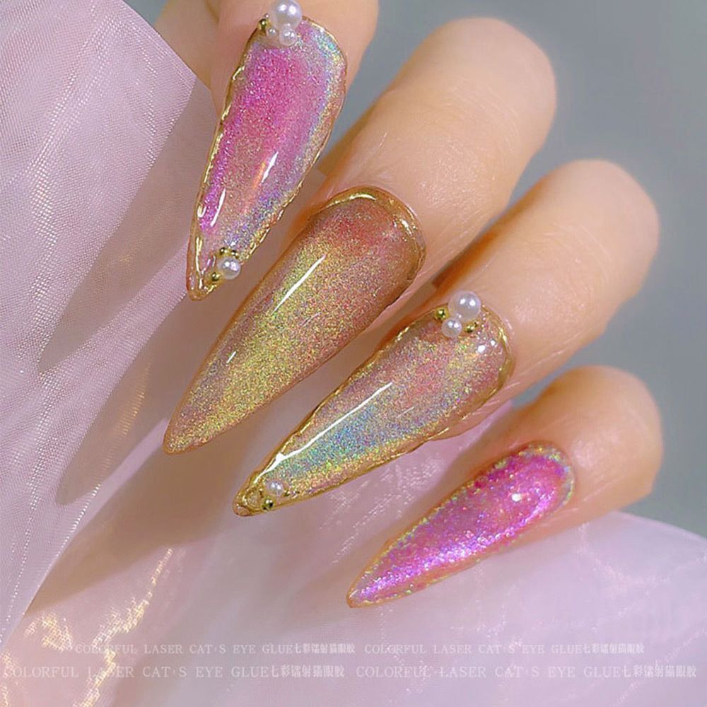 Varnish Colorful Universal Colorful Cat's Eye Glue Glossy Cat Eye Gel Aurora