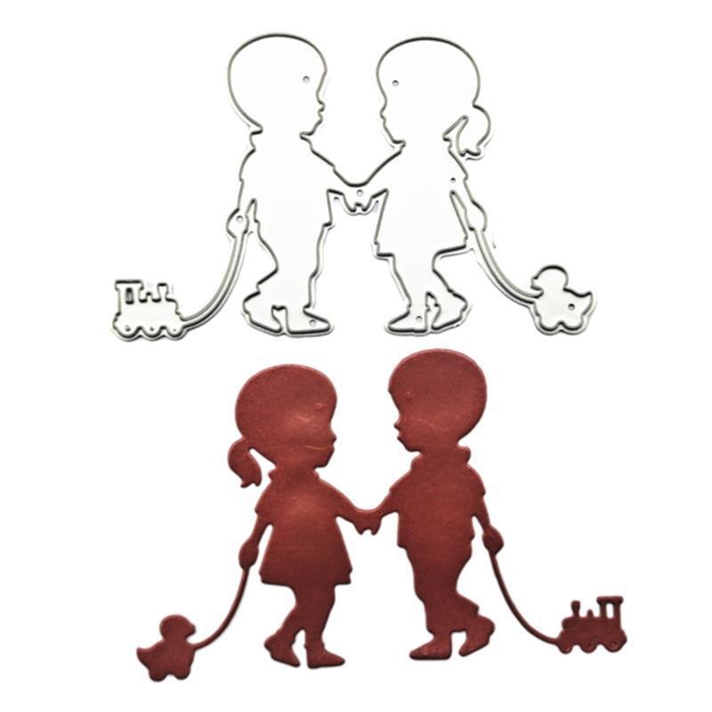 Metal Cutting Dies Kids Carbon Steel Stencil for Gift Cards Crafts Scrapbooking
