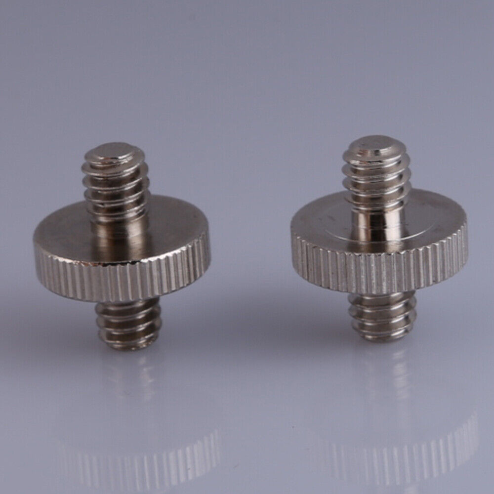 1/4 Male To 1/4 Male Threaded Metal Screw Adapter For Tripod Monopod