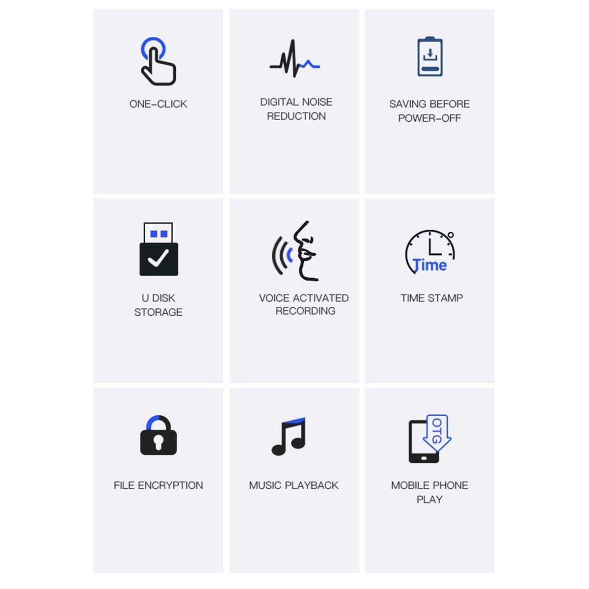 Shiwaki HD Portable Wearable Voice Recorder for Recording Meeting Business Work