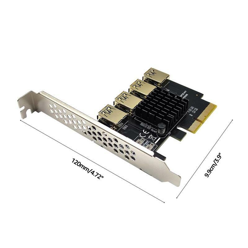 PCIe to PCIe Adapter PCI-Express 1x to 16x 1 to 4 USB3.0 Mining Riser Card PCI-e