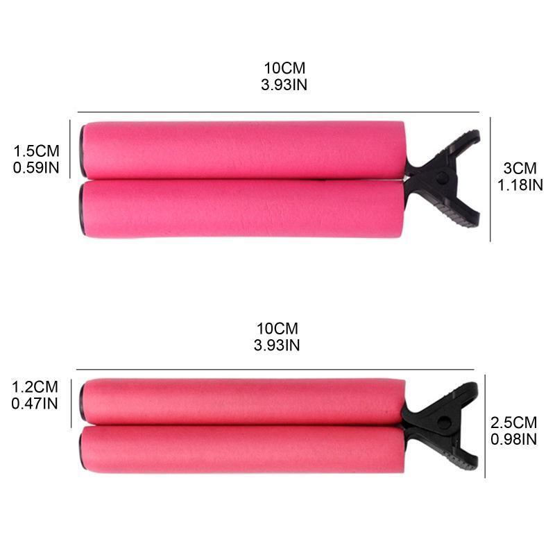 12pcs Soft Flexible Hair Styling Curlers Sponge Curling Perm Insulation Clips