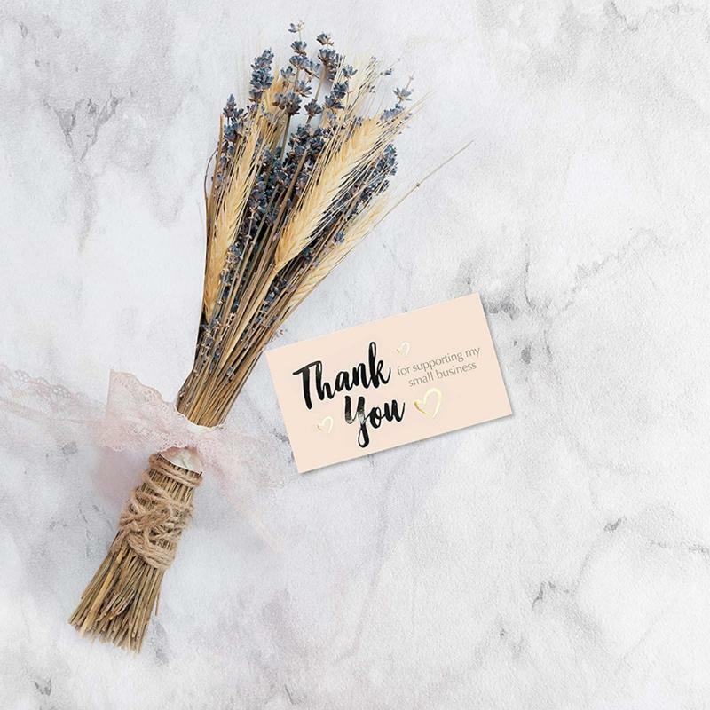 50pcs Thank You for Supporting My Small Business Card Thanks Greeting Card Gift