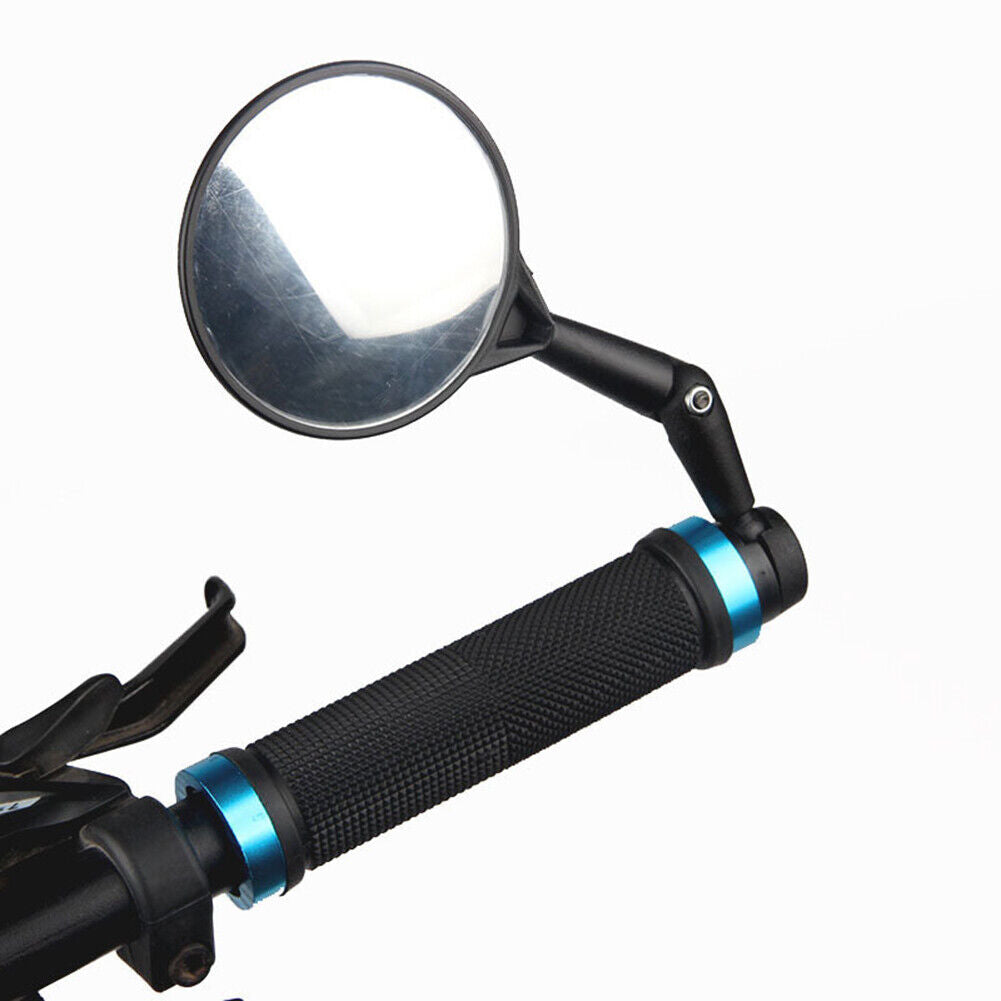 1pc Bicycle Handlebar End Mirrors 360 Rotatable Bike Side Rearview Mirror