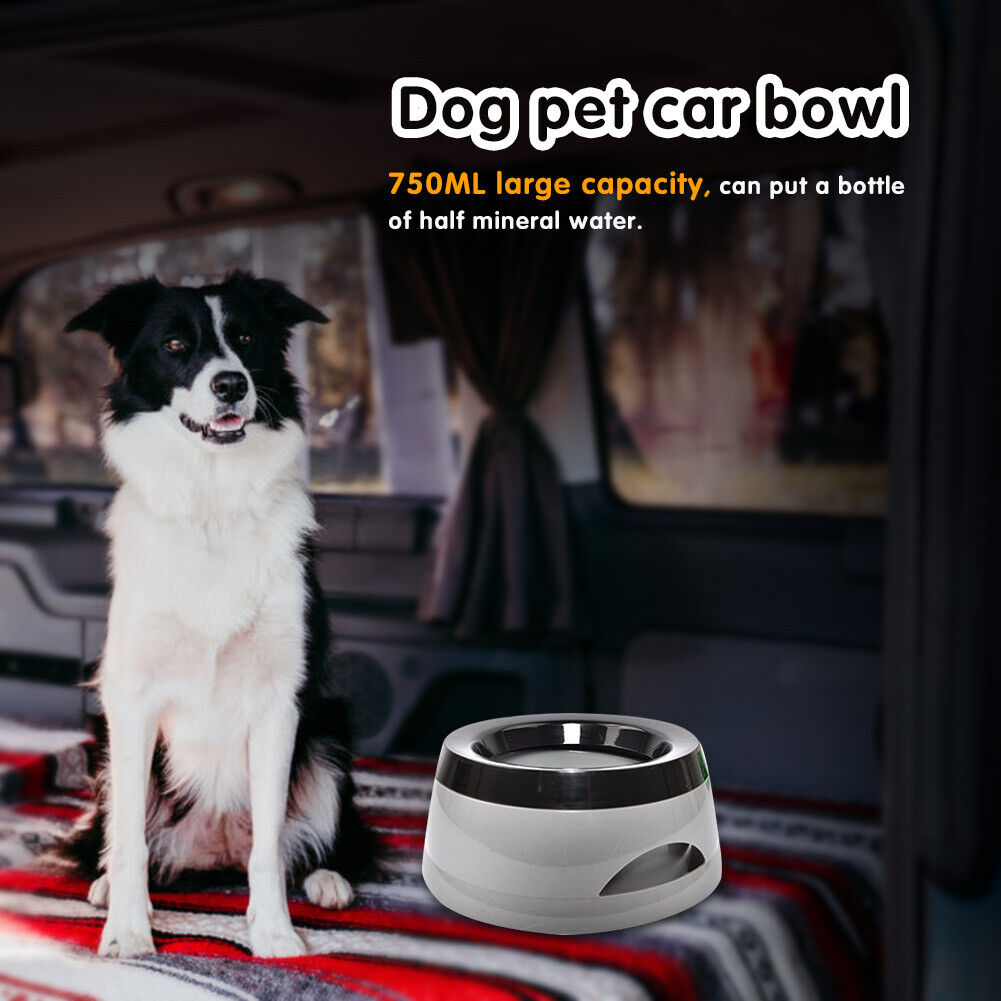 750ml Pet Dog Drinking Water Bowl Floating Cat Feeder Dispenser for Car