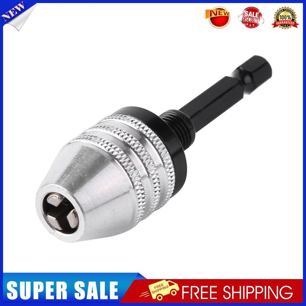 Quick Change Keyless Drill Bit Chuck 0.3-6.5mm Shank Adapter Converter Tool