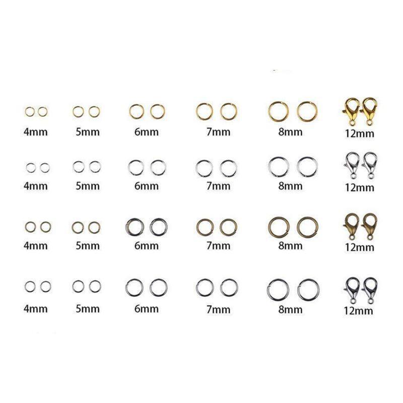 24 Grid Jewelry Accessories Tools Combination Ring Open Closed Clasp Lobster for