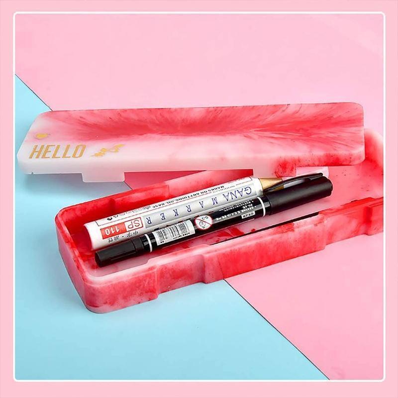 Diy Crystal Epoxy Pencil Box Mold School Supplies Office Stationery Box Mold