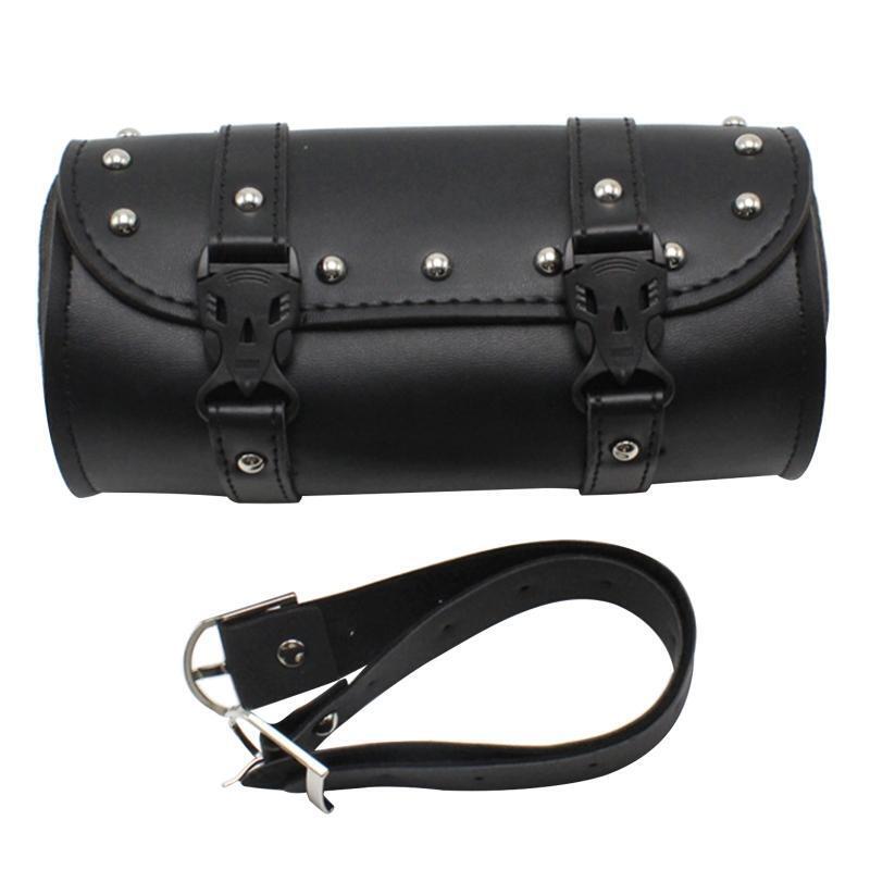Motorbike Fork Bag Motorcycle Saddlebag Universal PU Leather Handlebar Bag Pouch