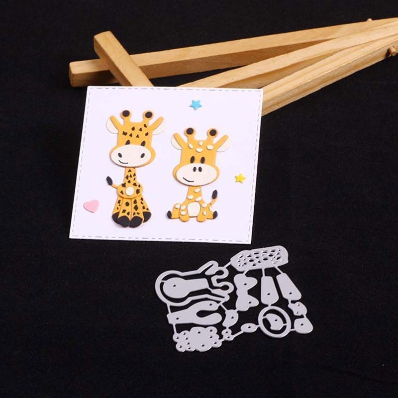 Cute Giraffe Metal Cutting Dies Cartoon Animal Die Cuts Embossing Mould Template