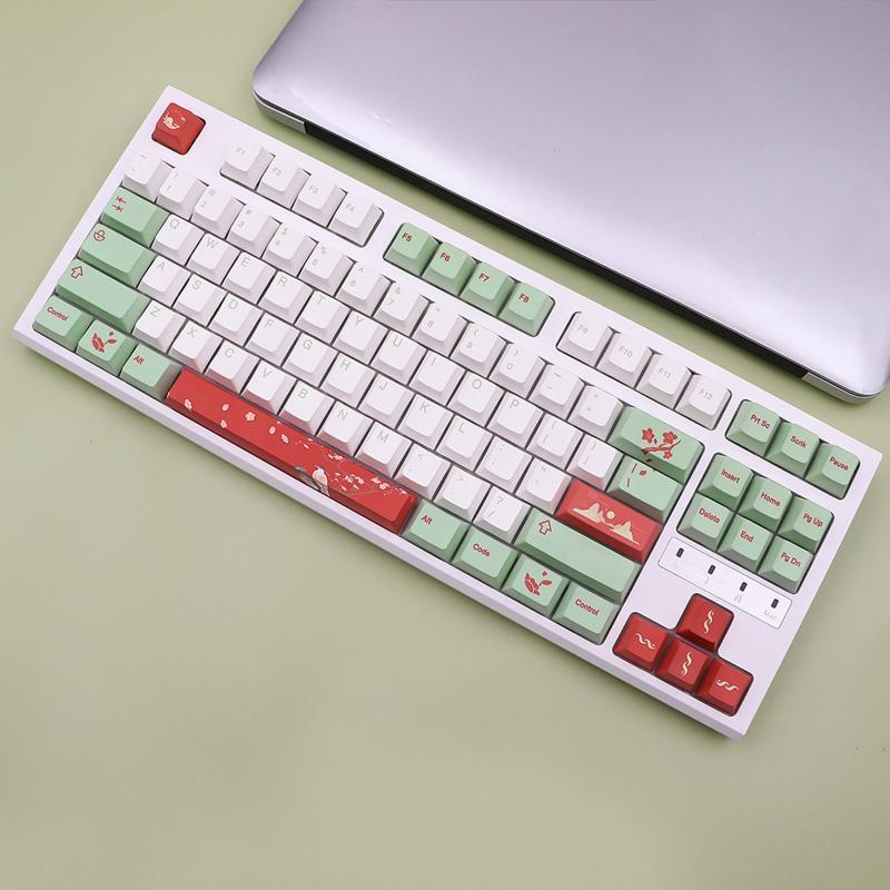 136 Keycaps Cherry Height PBT Sublimation Keycap For 61/64/68/104/108 Keyboard