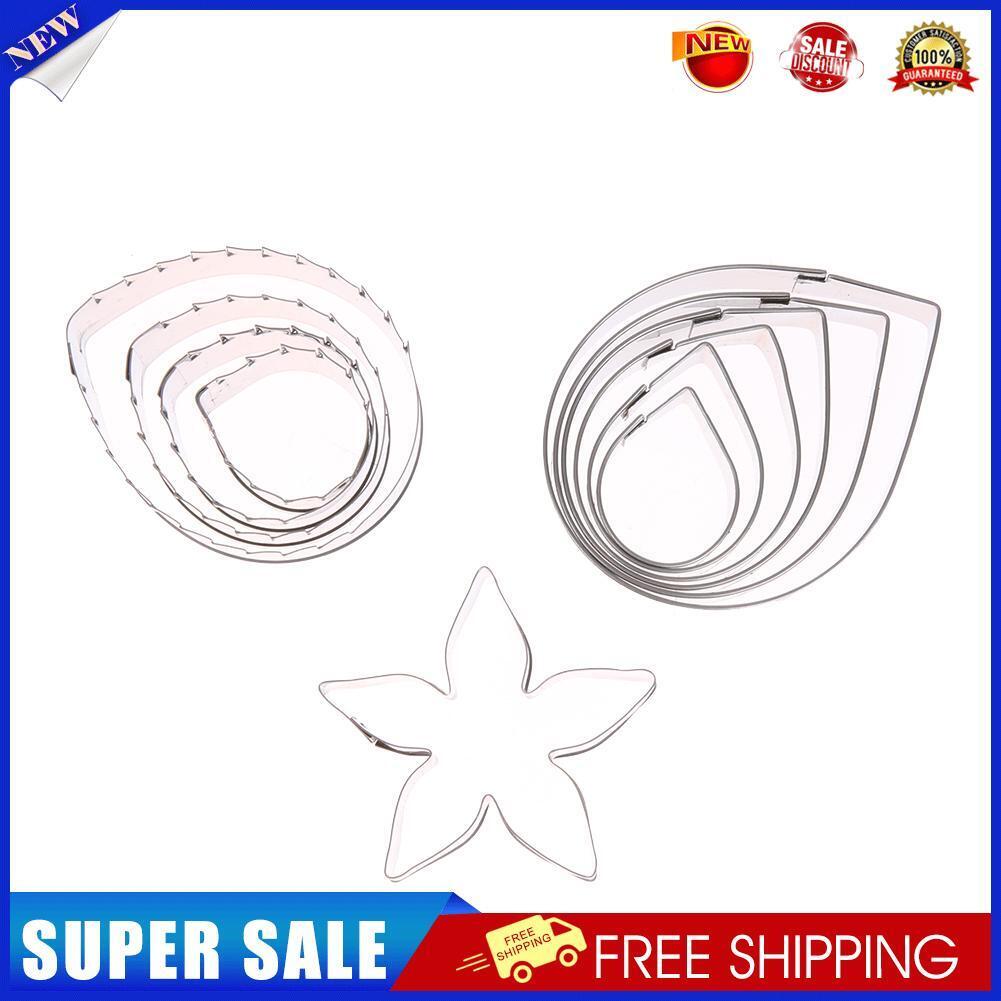 Stainless Steel Fondant Rose Flower Petal Sepal Leaf Cake Mold Cookie Tool