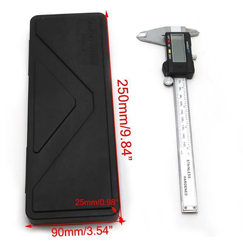 6" 150mm Digital Electronic Vernier Caliper Micrometer Gauge Widescreen Carbon